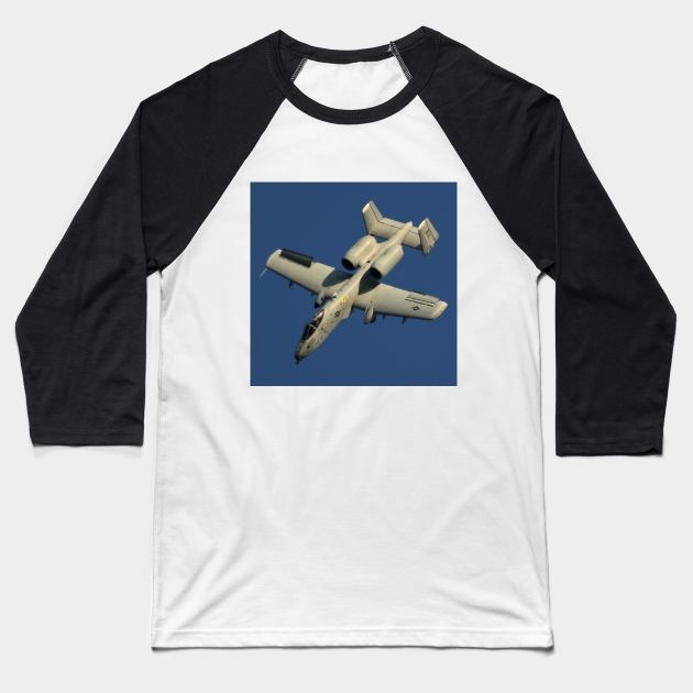 A-10 Warthog Diving Baseball T-Shirt by acefox1